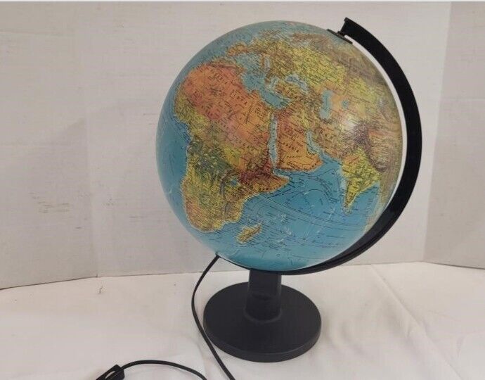 Vintage Replogle 12 Inch Diameter World  Light Up Globe On Stand