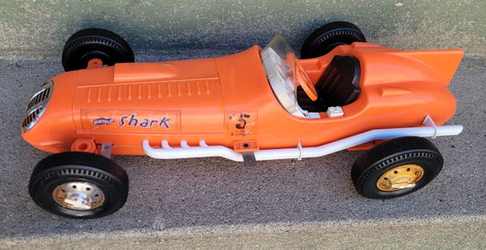 Vintage Remco Shark Fin 1960s Battery Driven Racing Teather Car McCoy Style 