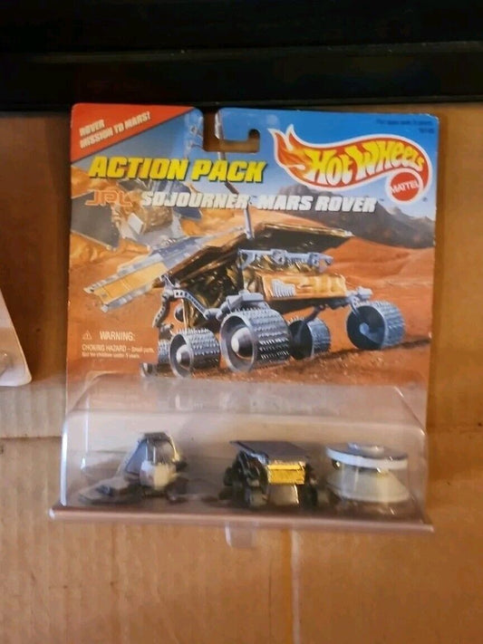 Two Hot Wheels JPL Sojourner Mars Rover Diecast Car