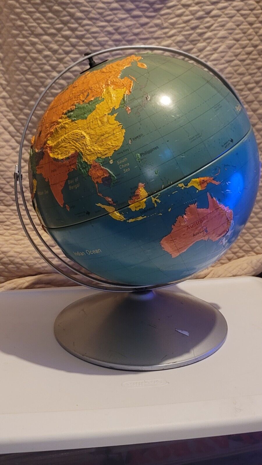 Vintage Nystrom Readiness MCM Style World Globe 12" Rare Nice