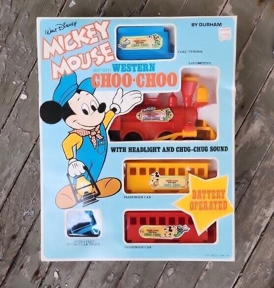 DISNEY - MICKEY MOUSE BATTERY OPERATED WESTERN CHOO-CHOO