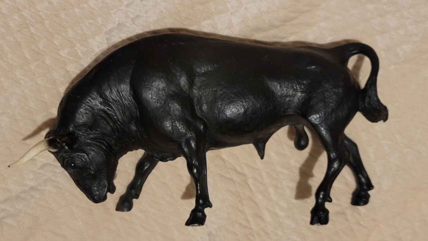 VINTAGE BREYER Spanish Fighting Matte BULL Black Mold 73 Animal VERY RARE