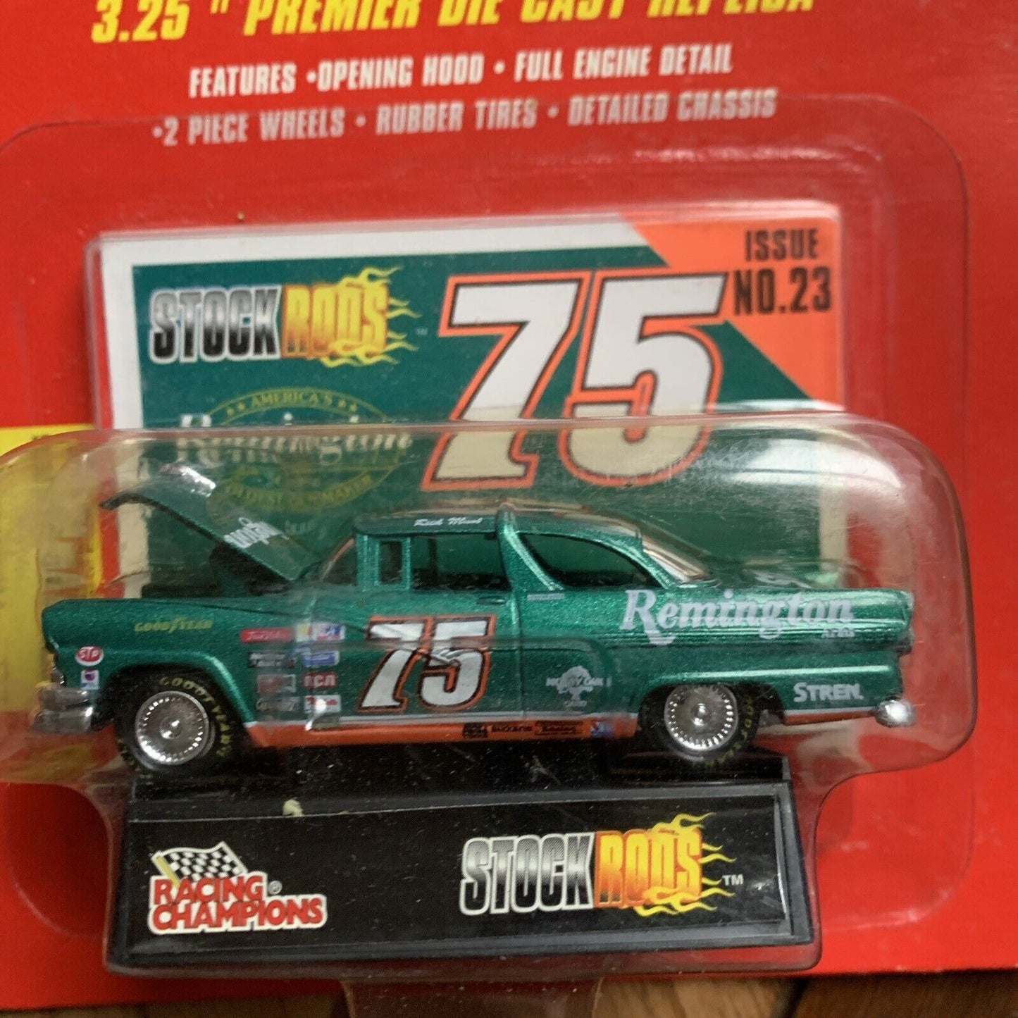 Racing Champions Stock Rods #23 Remington #75 Green 1:64 Scale Toy Car