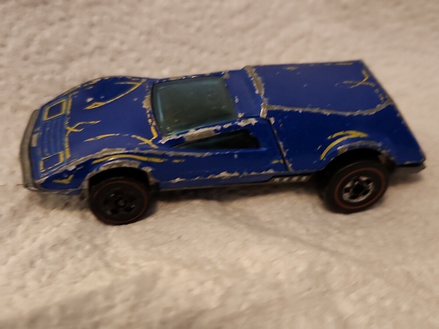 HOT WHEELS REDLINE BUZZ OFF -Dark Blue Enamel Collectible Toy Car Man Cave Decor