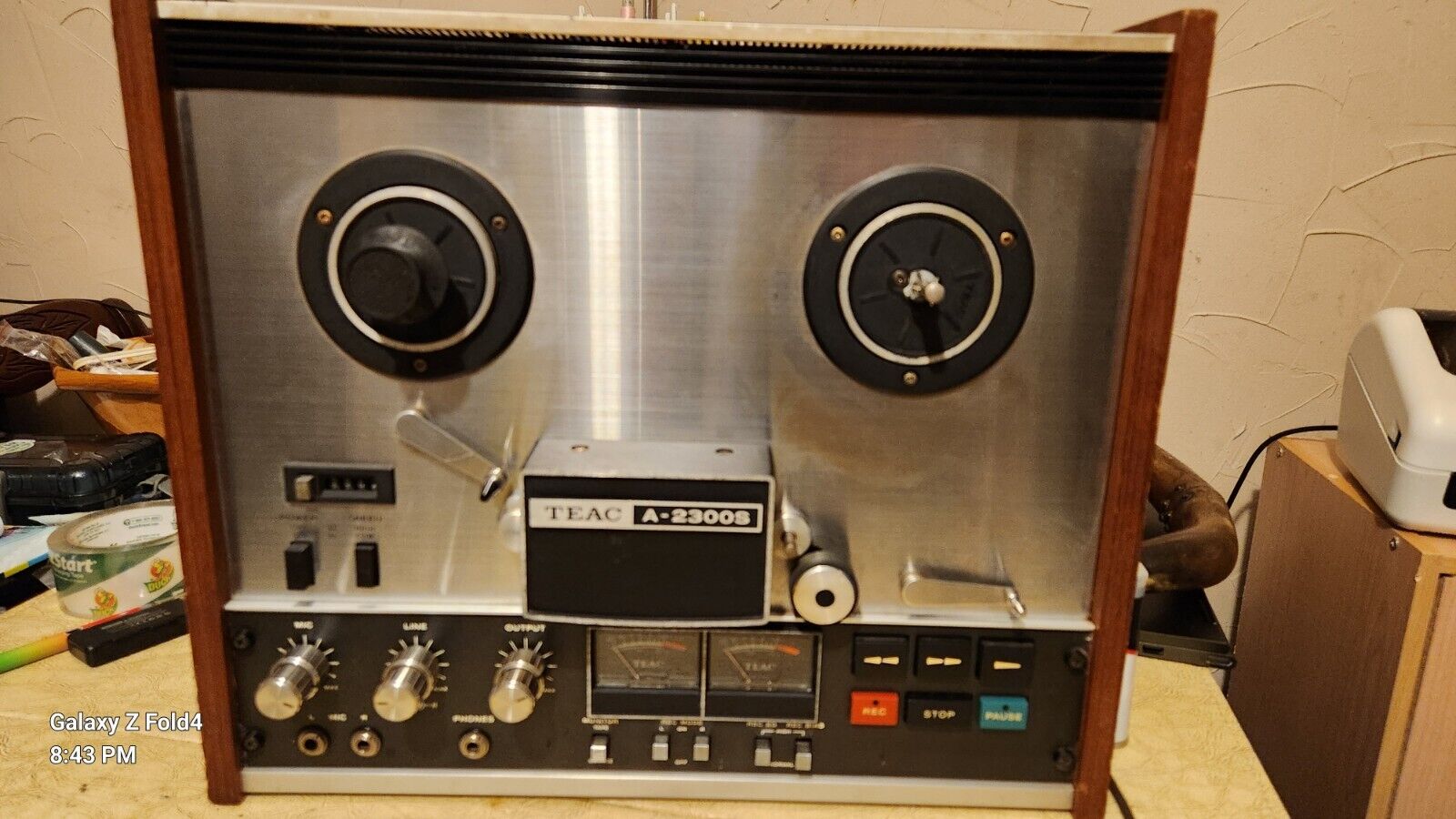 Teac A-2300S Reel to Reel Tape Deck Tested Functions Working  Vintage