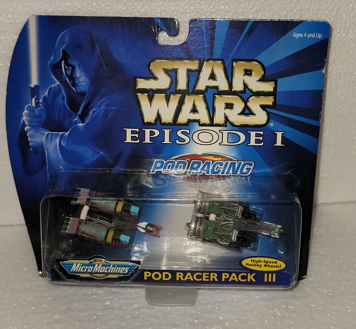 Micromachines Star Wars Episode 1 Pod Racing Pack 3, 1998 by Galoob Vintage