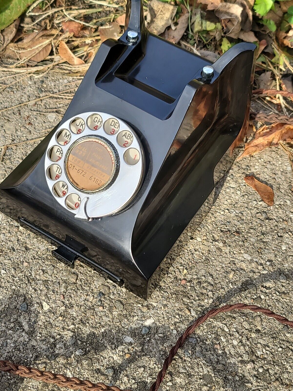 Original GPO Model 332L Black Bakelite Telephone COLLECTIBLE DECOR English Brand