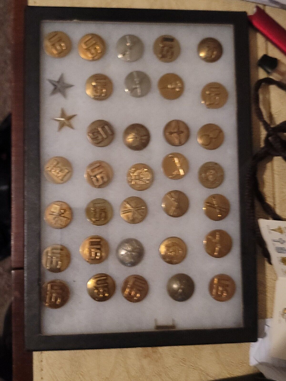 Nineteen (35) Assorted Military Uniform Buttons Mixed Lot