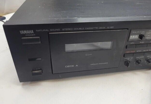 Yamaha K60 Vintage Natural Sound Stereo Double Cassette Deck Dolby BC NR Dubbing