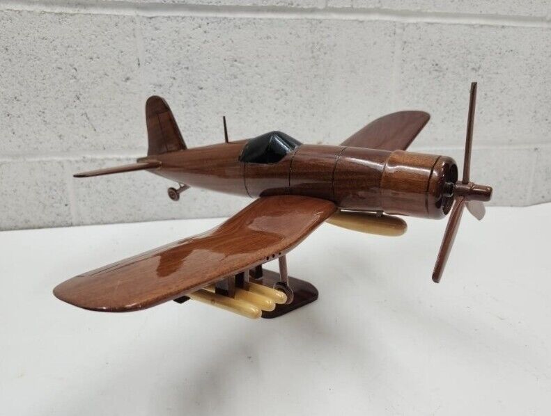 F4U Corsair Mahogany Wood Desktop Airplane Model