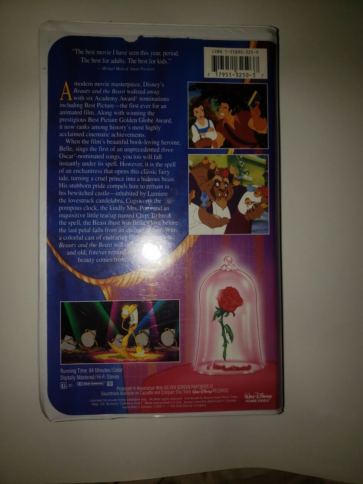 Walt Disney's "Beauty and The Beast" (VHS,1992) Black Diamond "The Classics" 