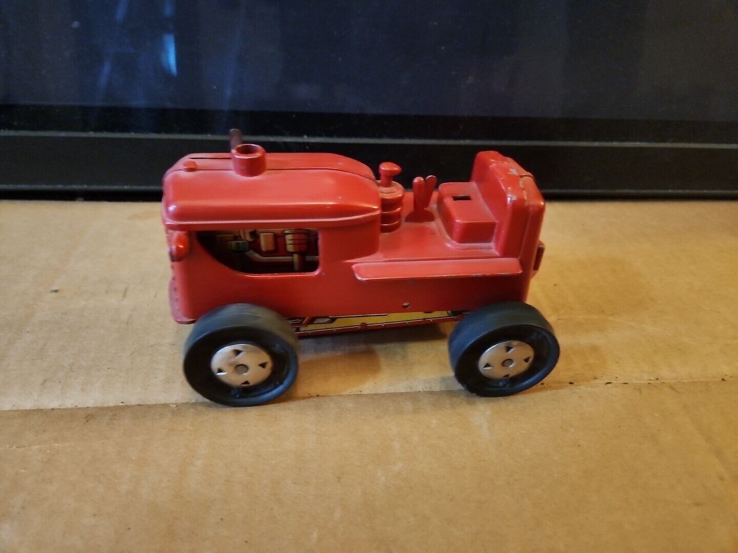 Vintage Mar Toys small wind up tractor plastic and tin A/F not working