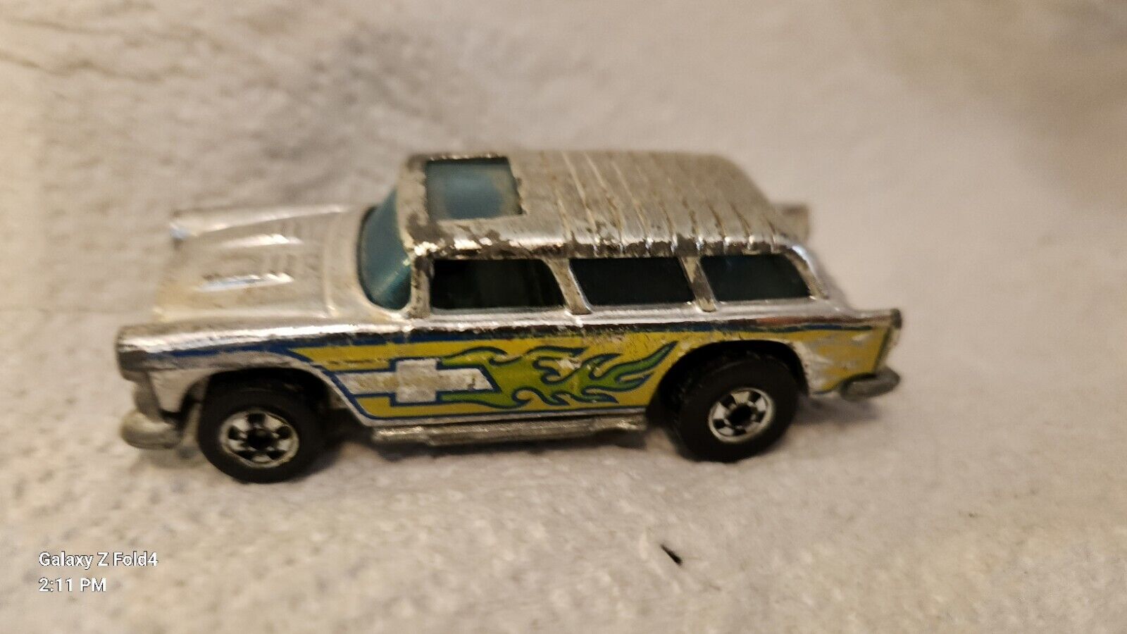 Hot Wheels 1977 Super Chromes Alive '55 Chevy Nomad Blackwalls Collectible Toy 