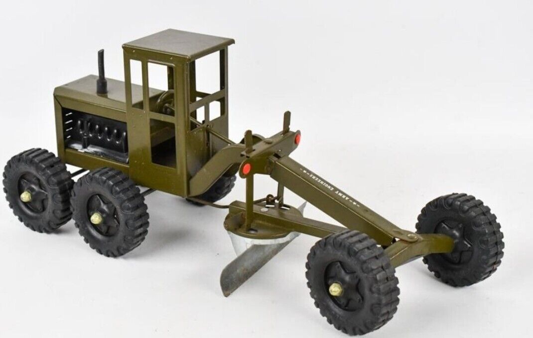 STRUCTO 1960’s Structo U. S. Army Engineers Pressed Steel Dump Truck/JEEP & More