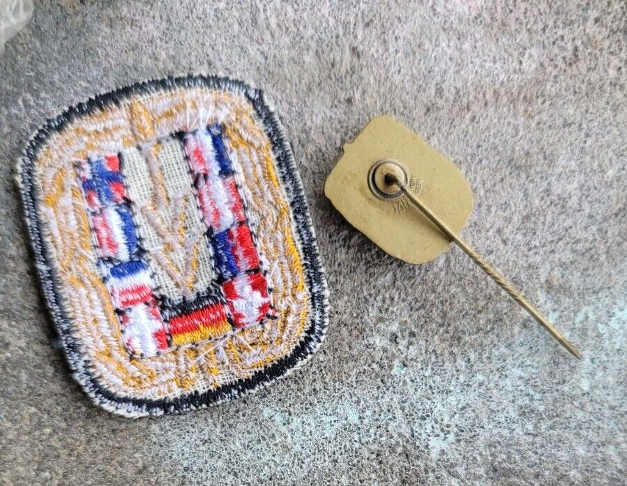 German Patch Pin IVV Internationaler Volkssportverband  Embroidered Vintage NOS