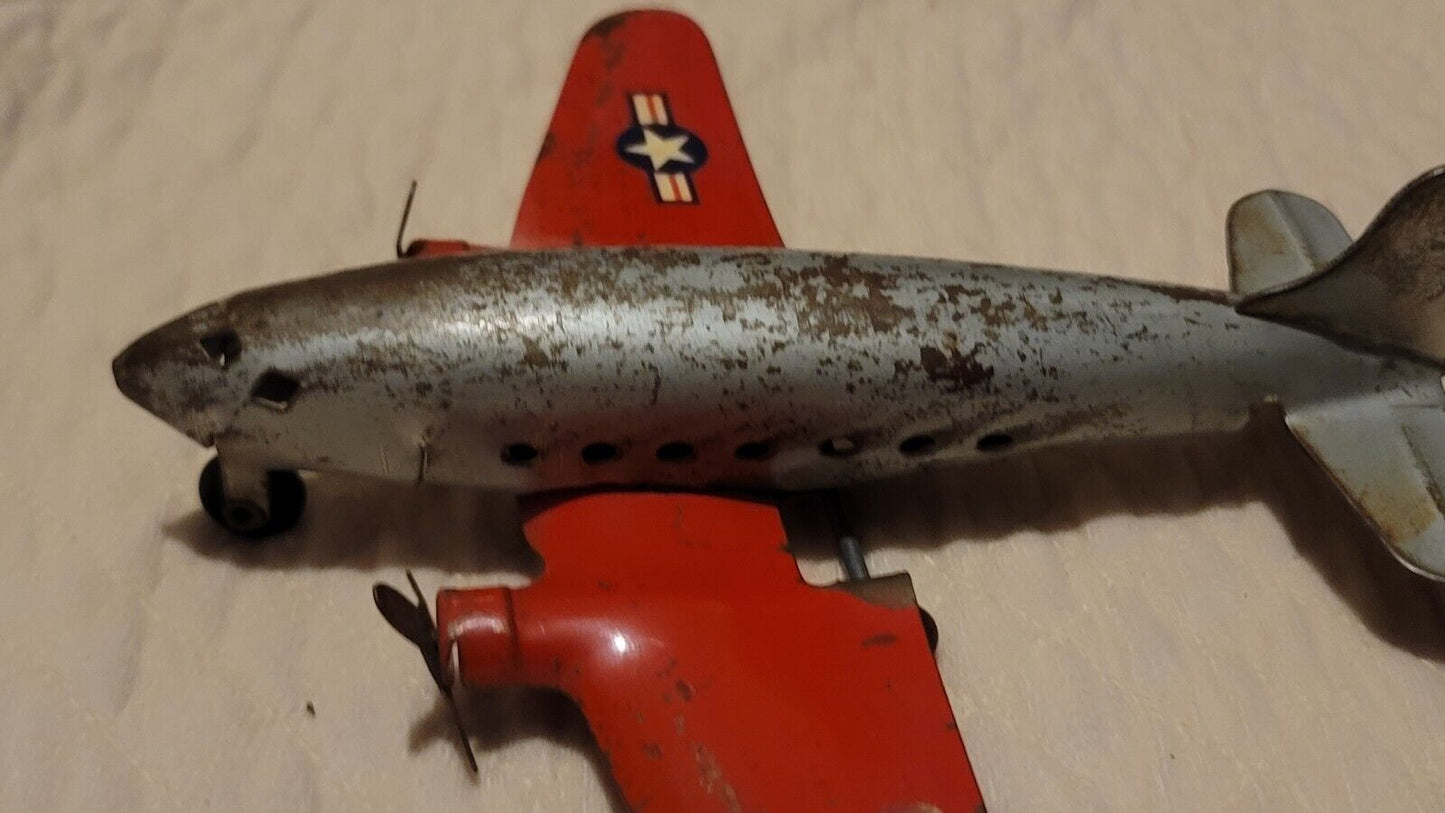 VINTAGE Wyandotte TIN TOY PLANE NICE  473-F