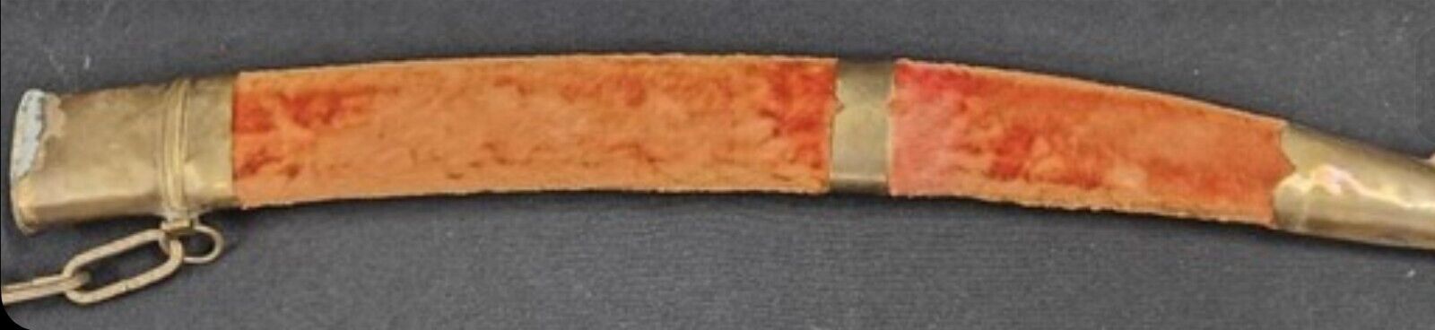 Vintage Sword Made in India Persian Red Velvet Sheath 20” Blade Antique Rare