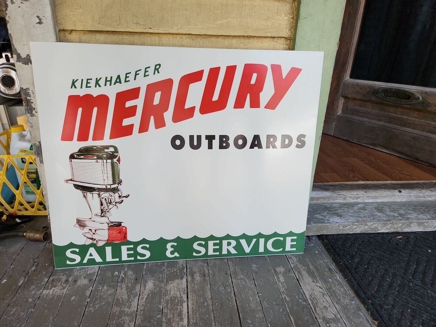 Mercury Outboards Motors Service marine  Gasoline metal sign Oil Gas Dealer Boat