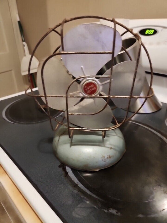 Vintage Super Electric Tabletop Fan-Works 