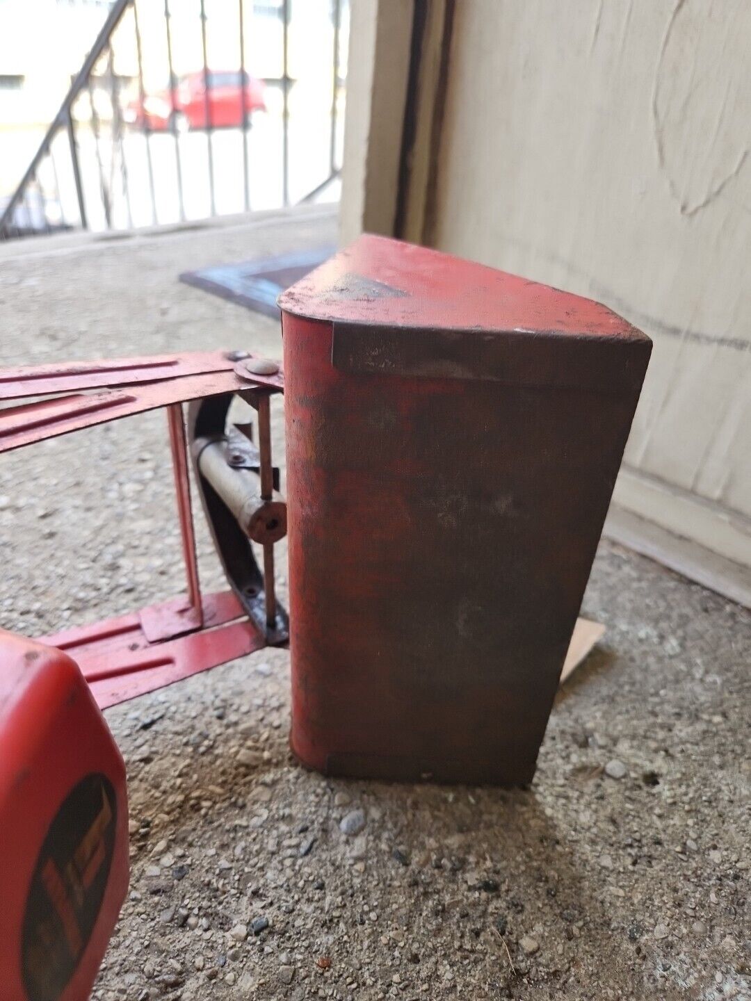 Vintage Nylint Red Pressed Steel Hough Payloader Front End Loader Tractor Toy