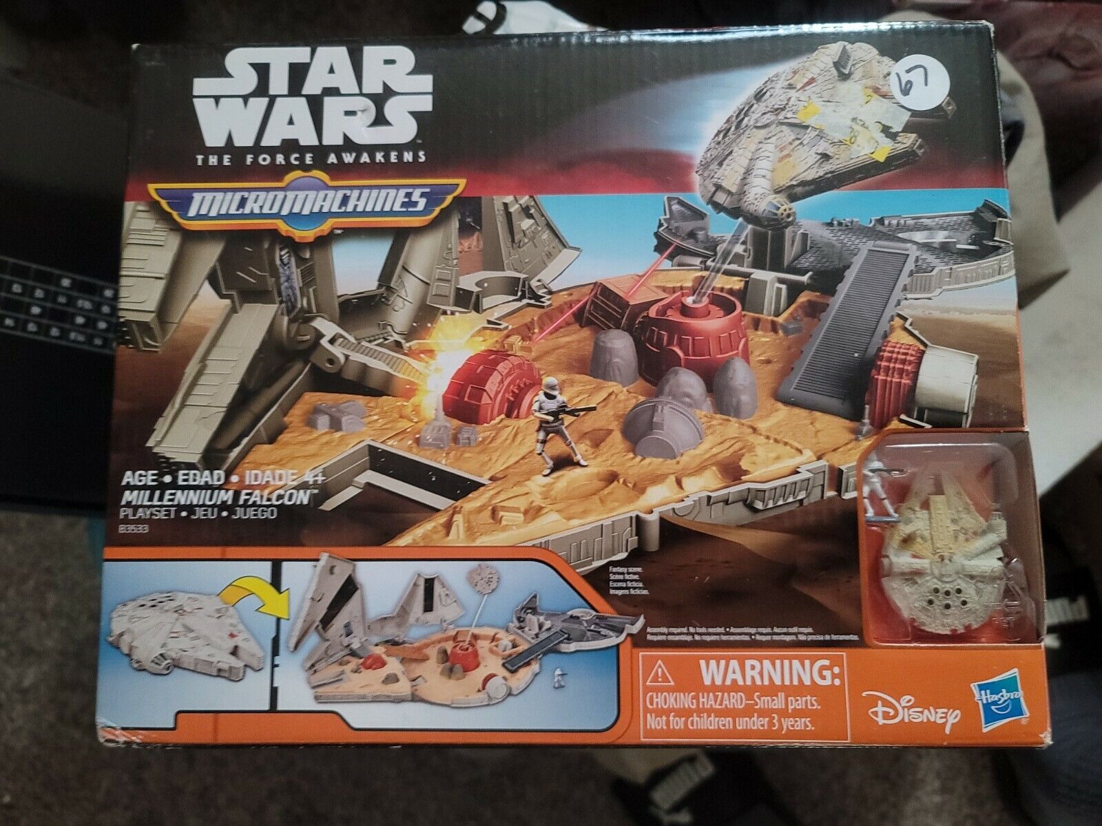 NEW STAR WARS FORCE AWAKENS MICRO MACHINES MILLENIUM FALCON PLAYSET B3533! s84