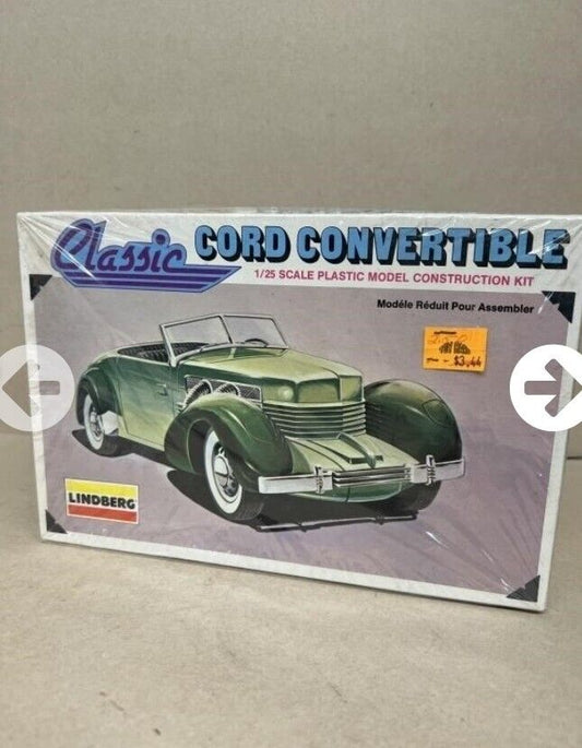 VINTAGE LINDBERG MODEL KIT CLASSIC CORD CONVERTIBLE 1:25