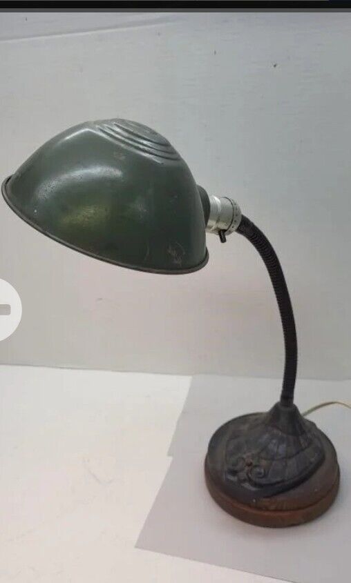 Vintage Art Deco Flex Arm Art Desk Table Lamp WORKS 