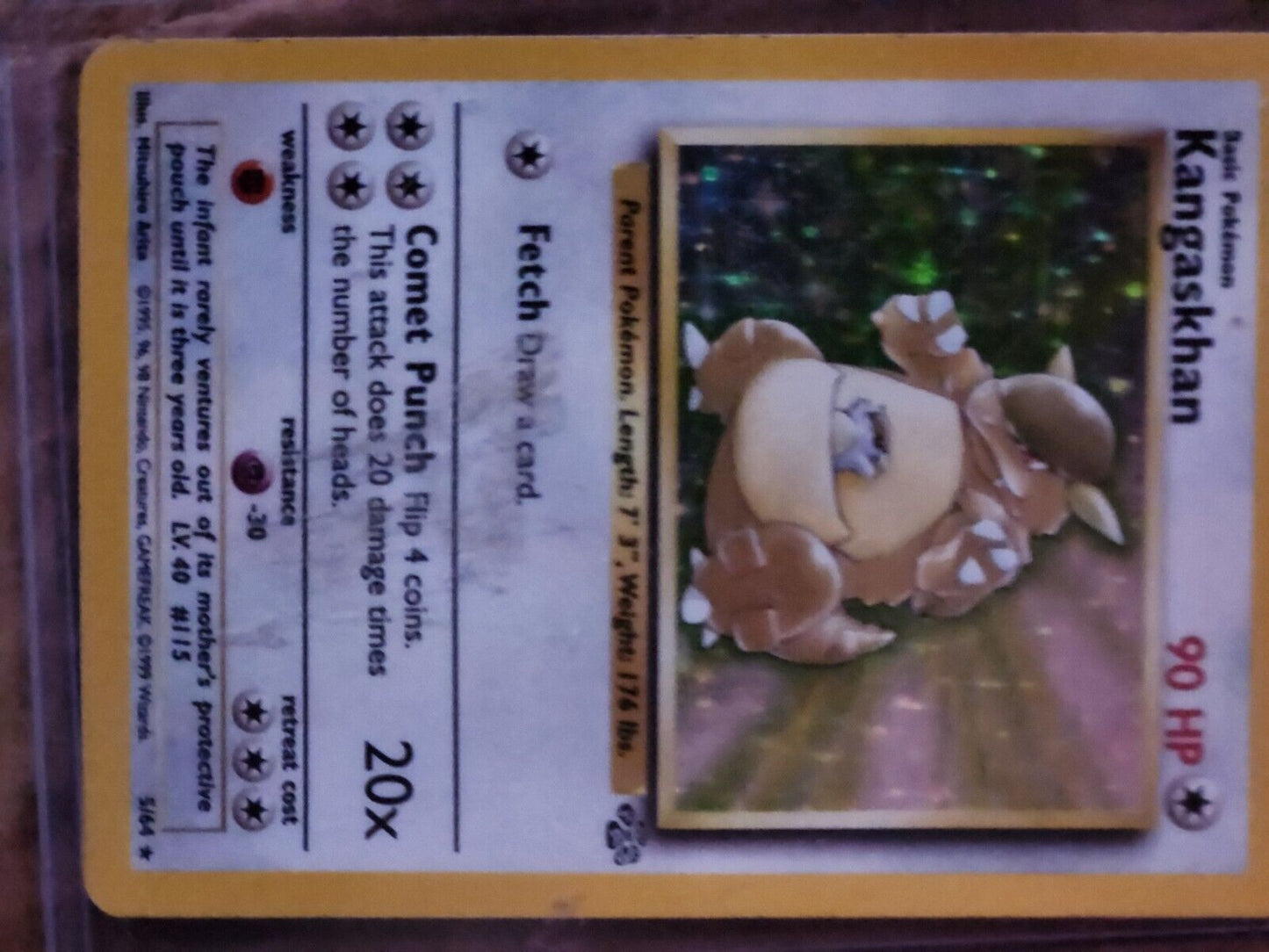 Pokemon 1998 Jungle Kangaskhan 5/64 Holo