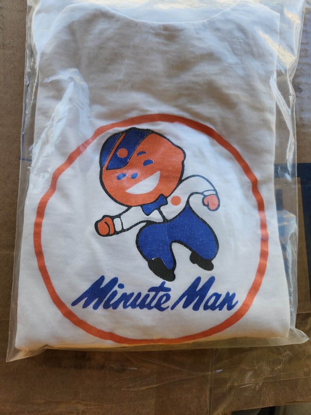 Vintage 90's 76 Gulf Gasoline Minute Man T-Shirt Mens XL White USA