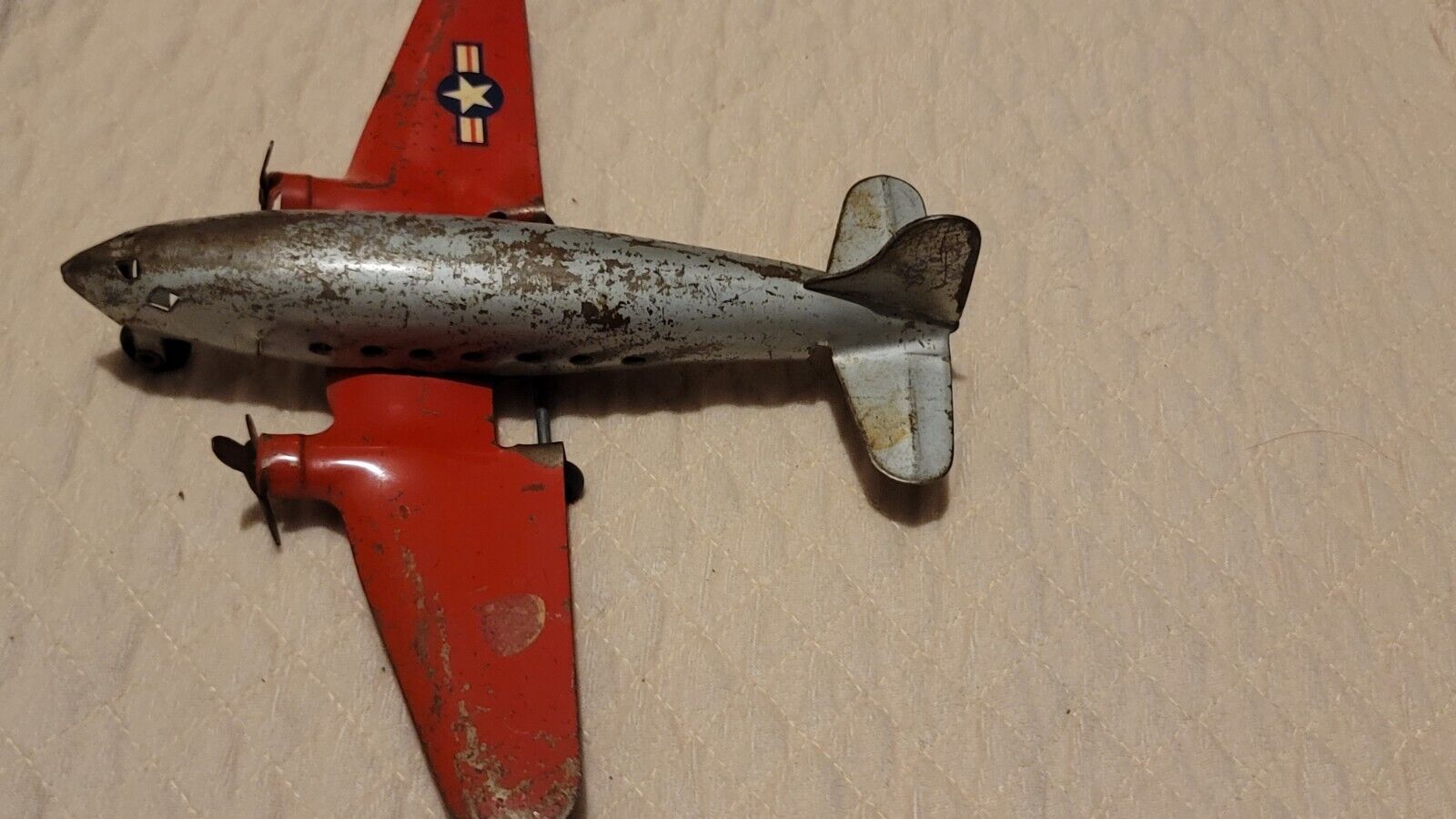 VINTAGE Wyandotte TIN TOY PLANE NICE  473-F