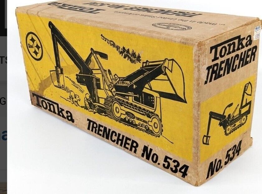 Vintage Tonka No. 534 Trencher Toy with Original Box Truck Highway Collectible 