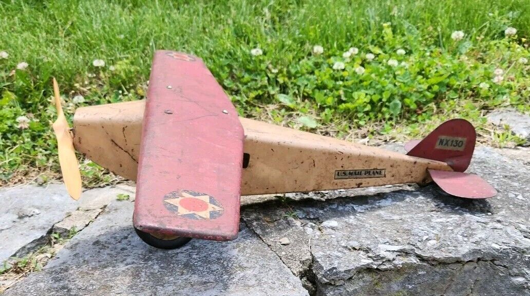 Vintage Steelcraft NX-130 US Mail  Airplane Wood Propeller Original Condition 