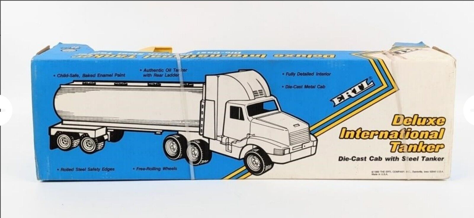 New ERTL International Pennzoil Deluxe truck 1989 Diecast Cab Steel Tanker Toy