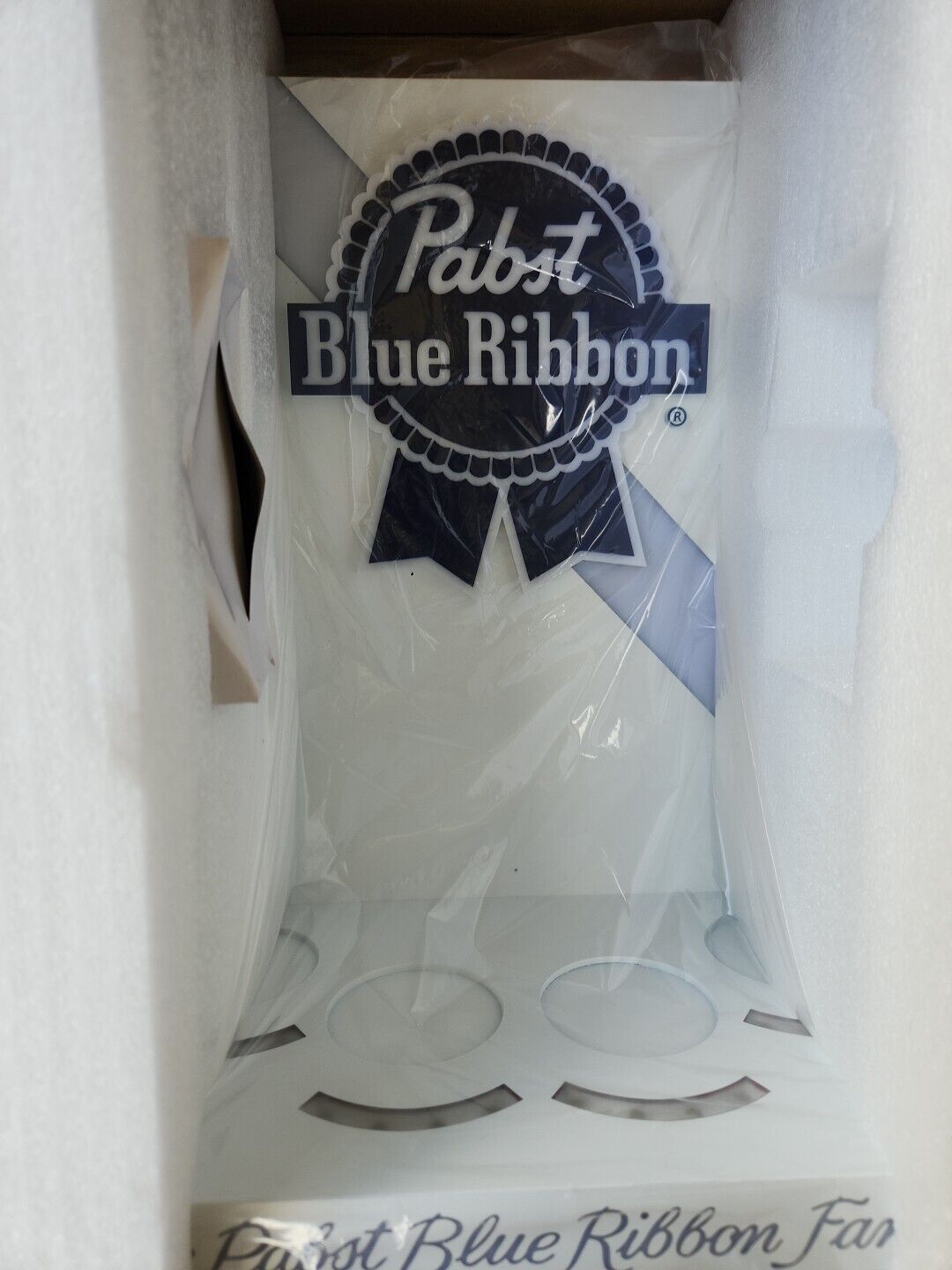 NOS PABST BLUE RIBBON FAMILY PBR BEER LIGHT SIGN BAR DISPLAY WORKS