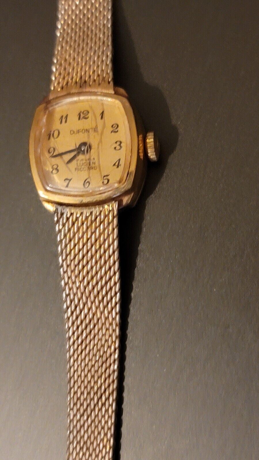 Vtg. 1960's Dufonte By Lucien Picard Women's Wrist Watch Works Keeps Time 