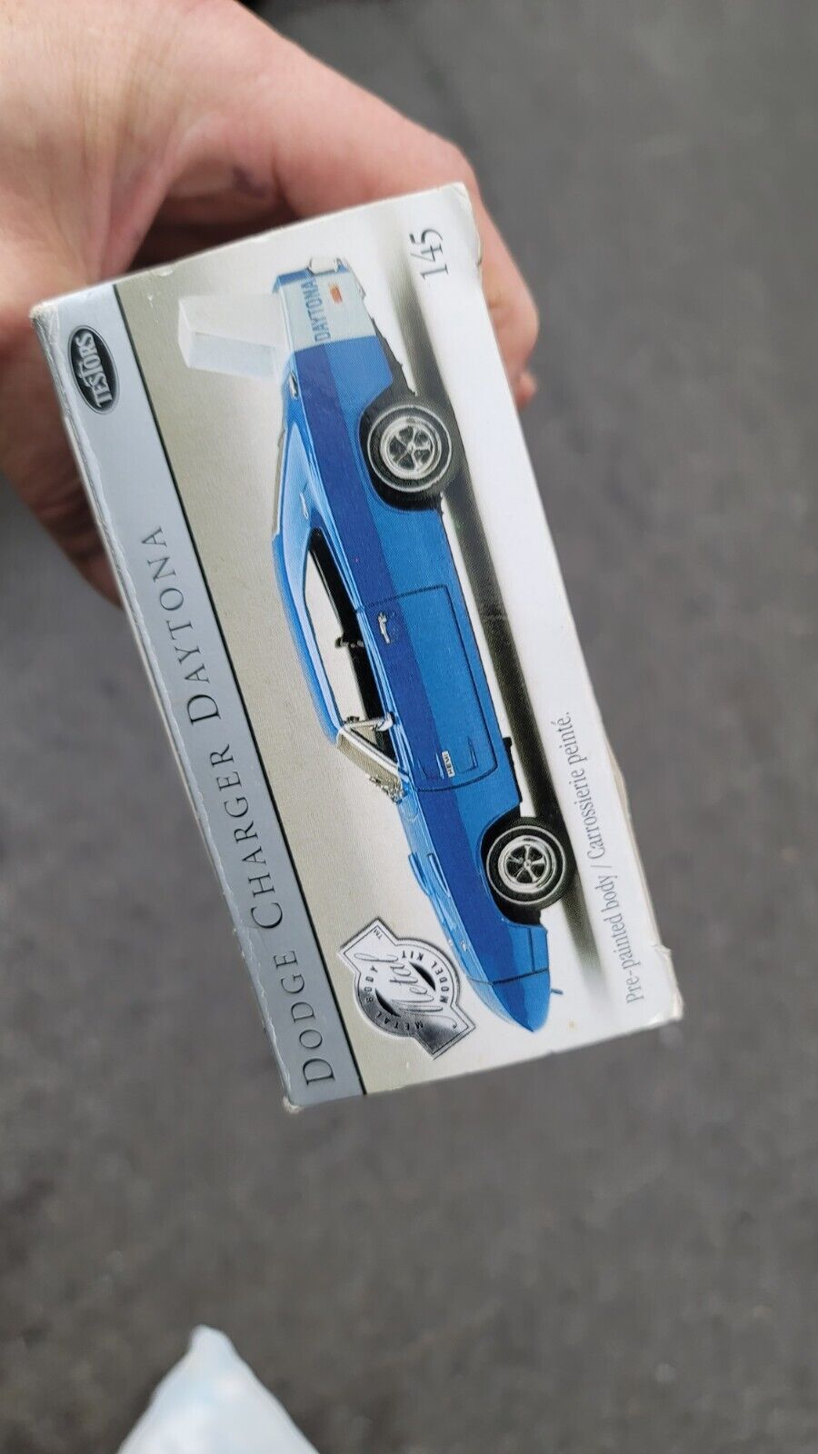 New Testors Dodge Charger Daytona 1:43 Scale Metal Body Model Kit Blue NIB