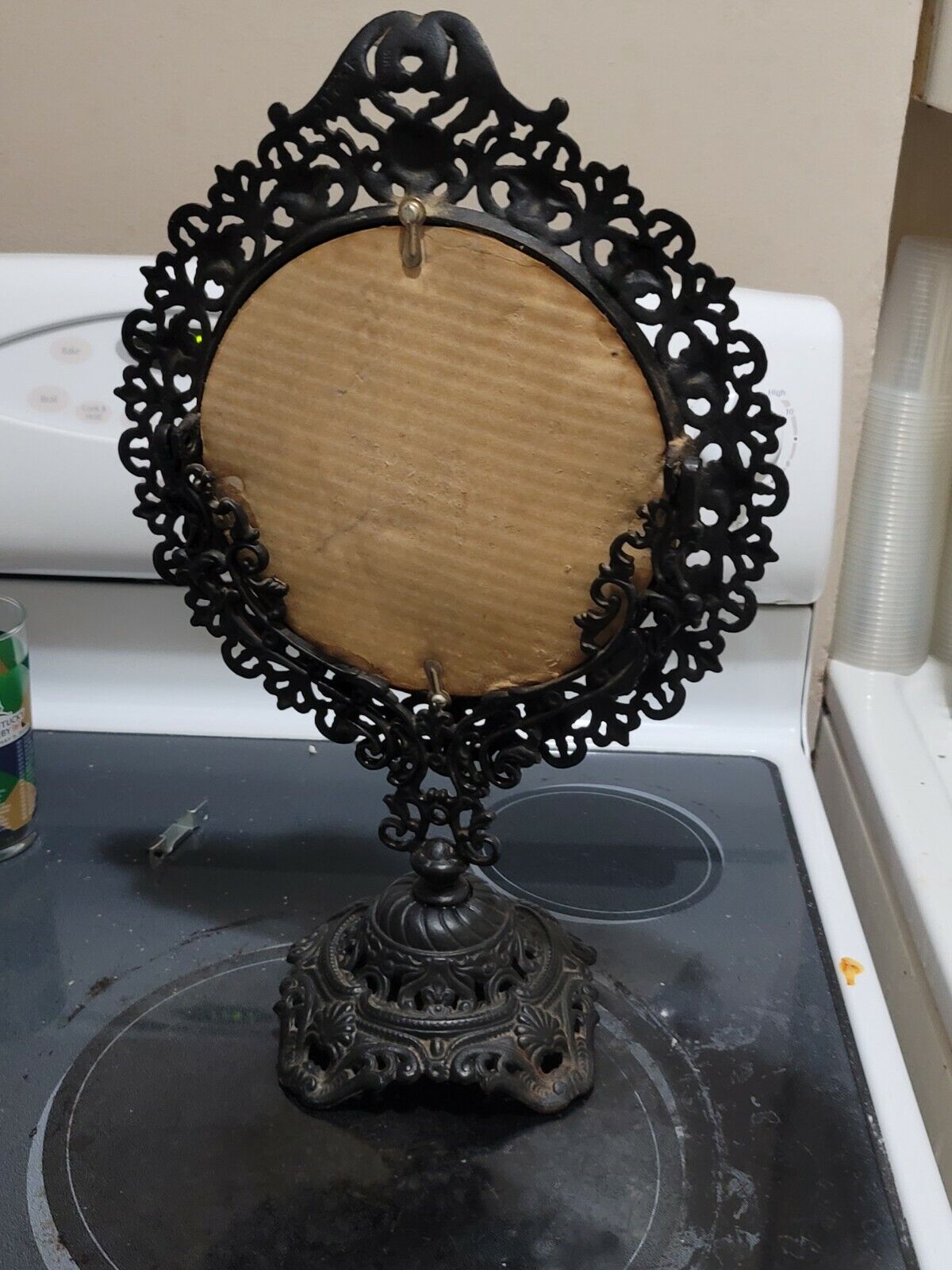 Robert Emig Mid-Century Cast Iron Tilting Vanity Mirror Bob Doerr Estate 17"