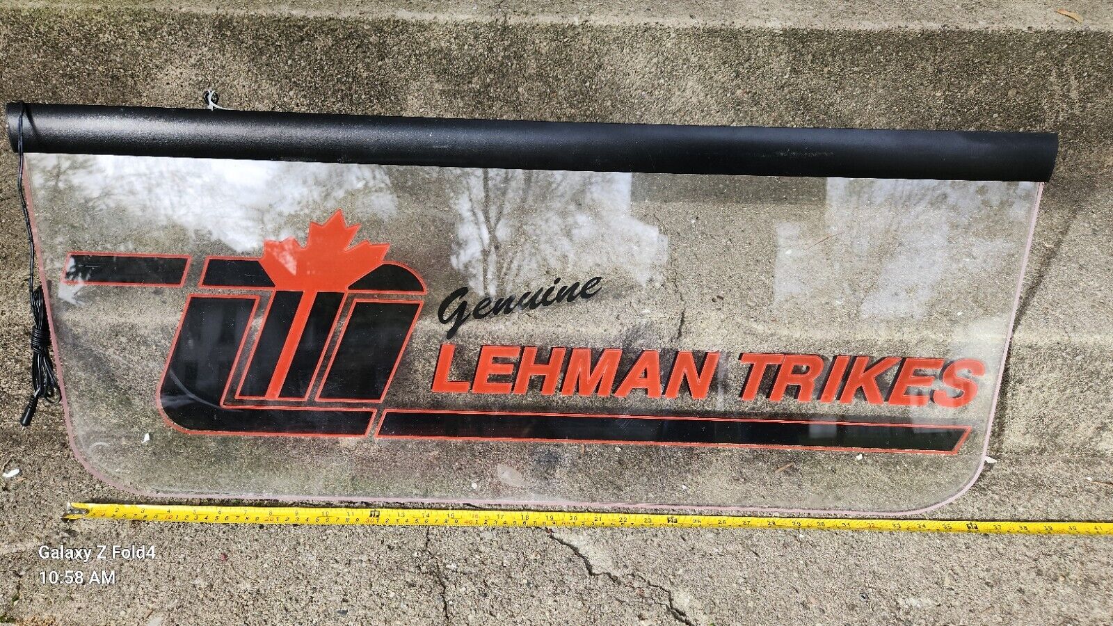 Vintage Lehman Trikes INC dealer banner Motorcycle 3' L Advertising Sign Harley