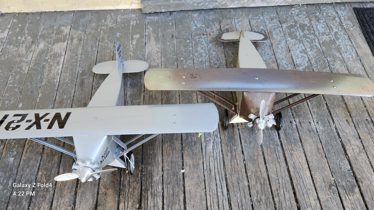 Lot Of 2 COWDERY Toy Works Spirit Of St Louis Toy Airplane 9/50 Prototype Signed