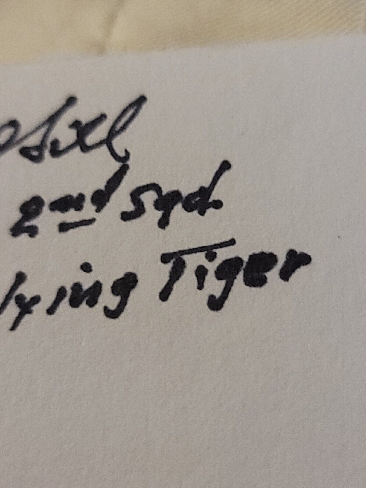 DAVID TEX HILL SIGNED CUT SIGNATURE WWII ACE FLYING TIGERS Real 