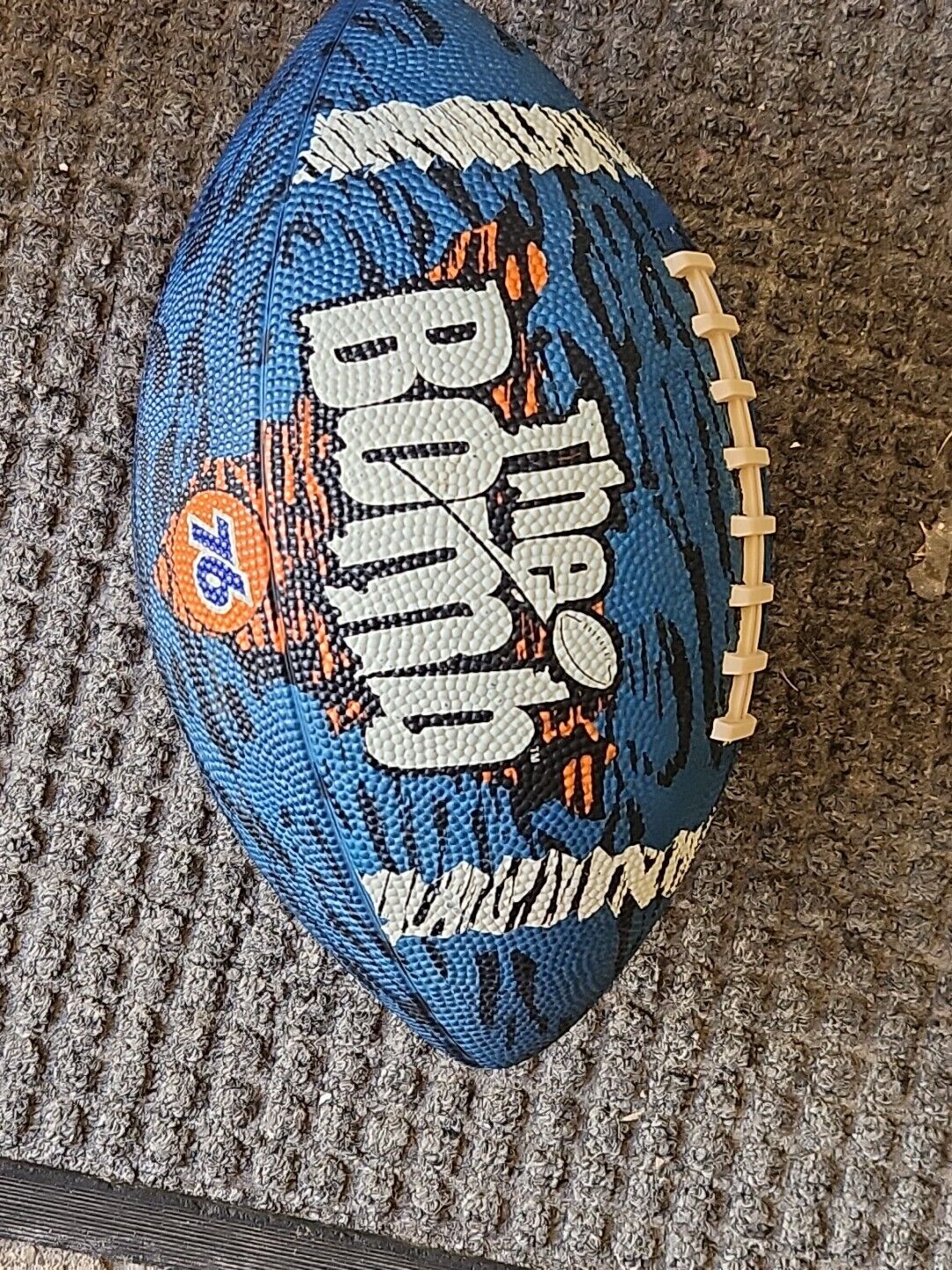 Vintage 76 Gasoline Orange Logo Promotional Sign  Football Ball Original Display