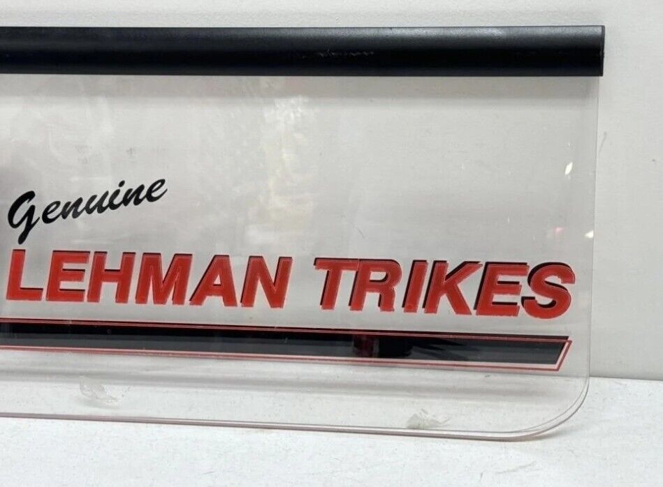 Vintage Lehman Trikes INC dealer banner Motorcycle 3' L Advertising Sign Harley