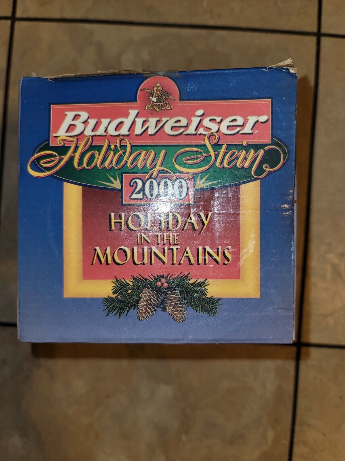 Vintage 2000 Budweiser Stein “Holiday In The Mountains” NEW In Original Box