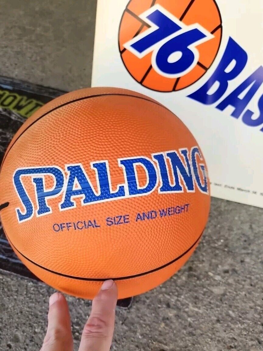 Vintage 76 Gasoline Orange Logo Promotional Souvenir Basketball Original Display