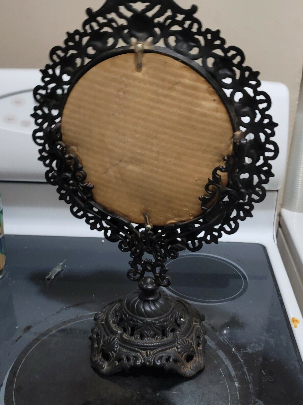 Robert Emig Mid-Century Cast Iron Tilting Vanity Mirror Bob Doerr Estate 17"