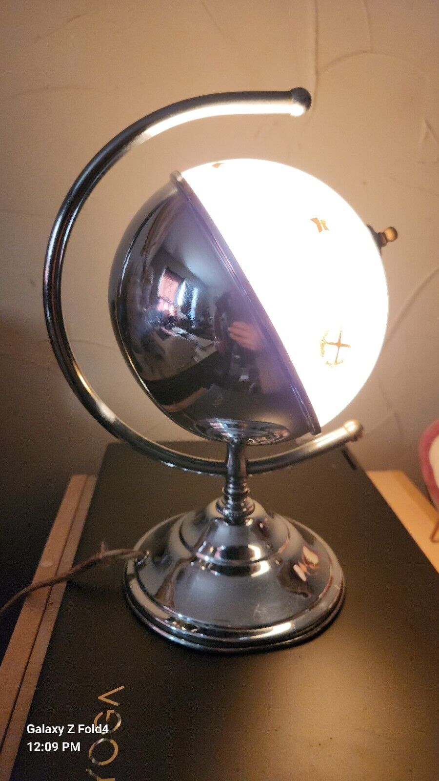 Rare Saturn 1939 World's Fair New York Art Deco Nouve Lamp Chrome  Planet Space 