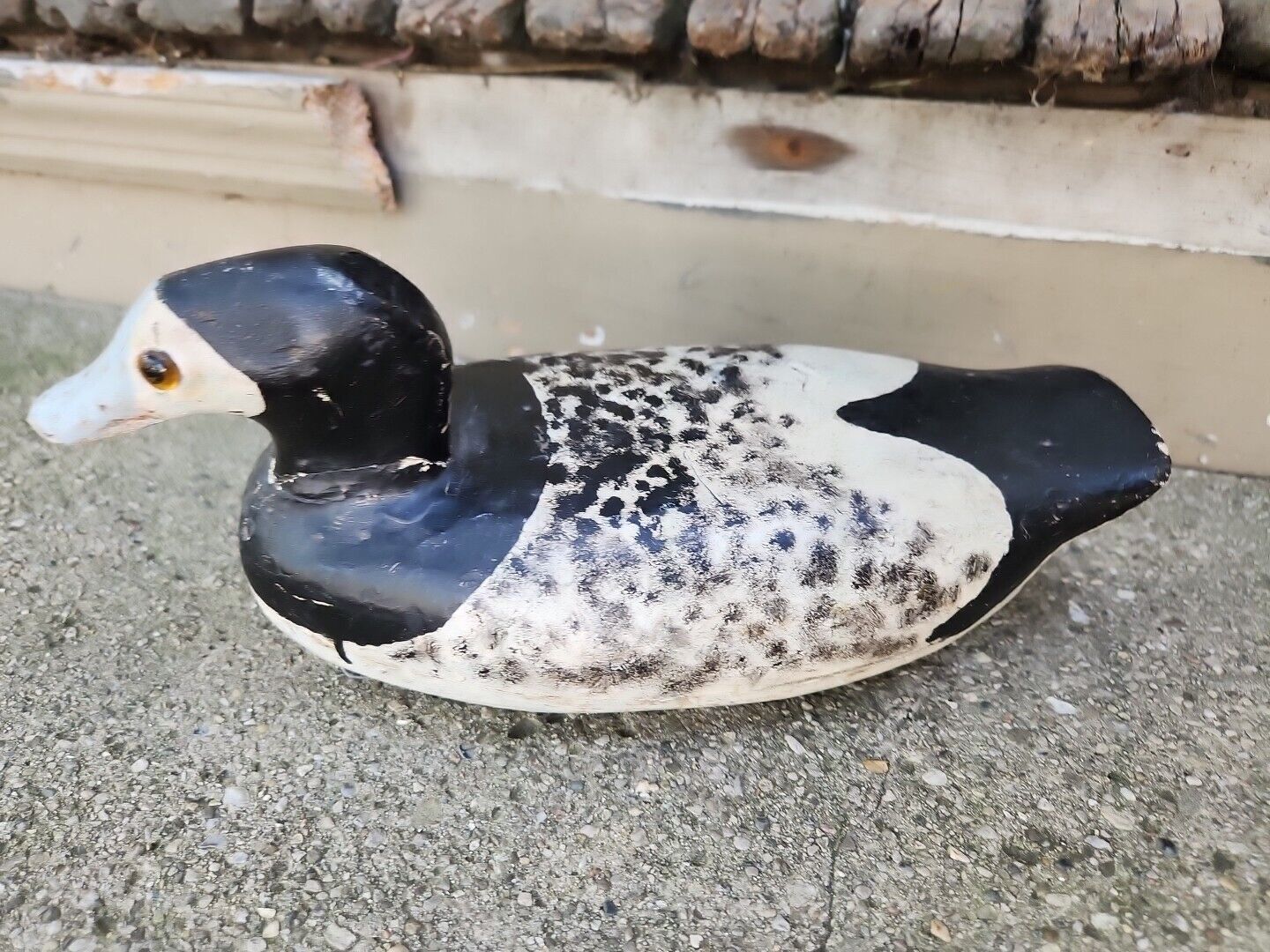 Vintage Old Sqauw Wisconsin Decoy Peshtiso Wood Duck Decoy Hunting Bird Rare 