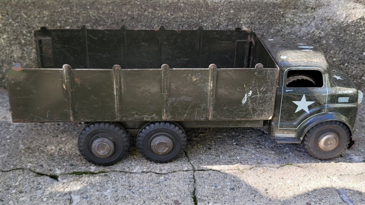 Vintage Antique Mark Lumar Heavy Pressed Steel Military Truck